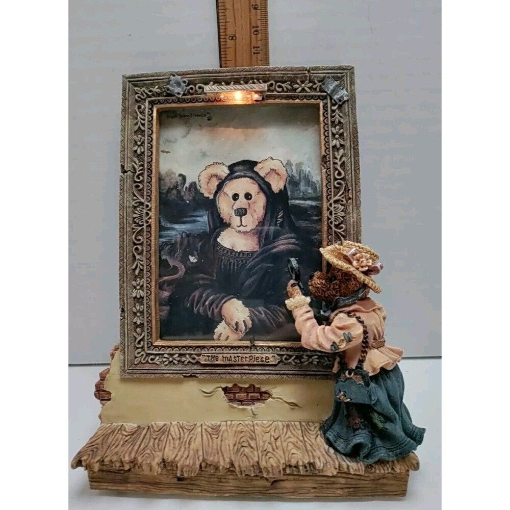 BOYDS BEARS BEARSTONE LIGHTED PICTURE FRAME "THE MASTERPIECE"